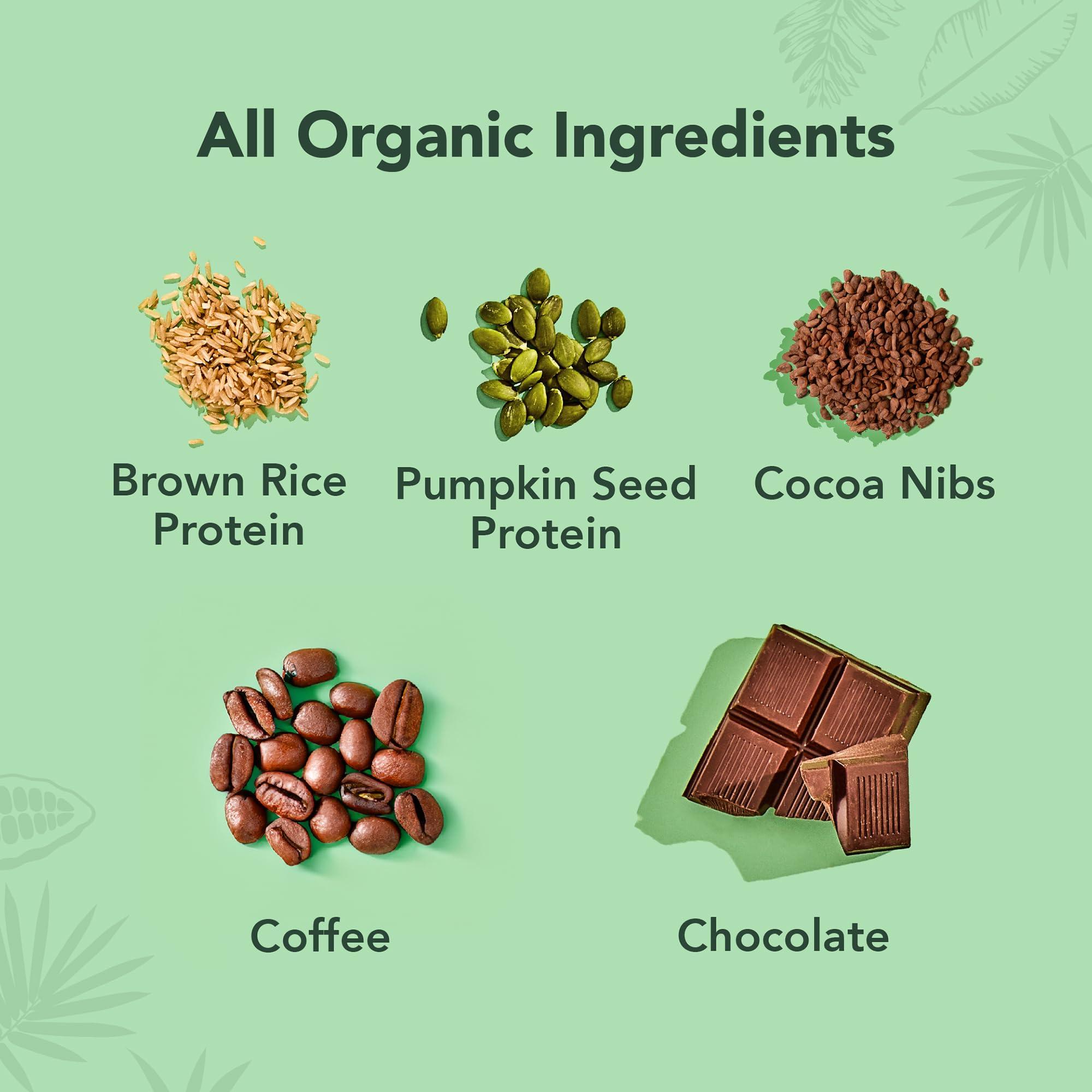 ALOHA ALOHA Organic Plant Based Protein Bars - Chocolate Espresso (85mg Caffeine) - 12 Bars, Vegan, Low Sugar, Gluten-Free, Paleo, Low Carb, Non-GMO, No Stevia, No Erythritol