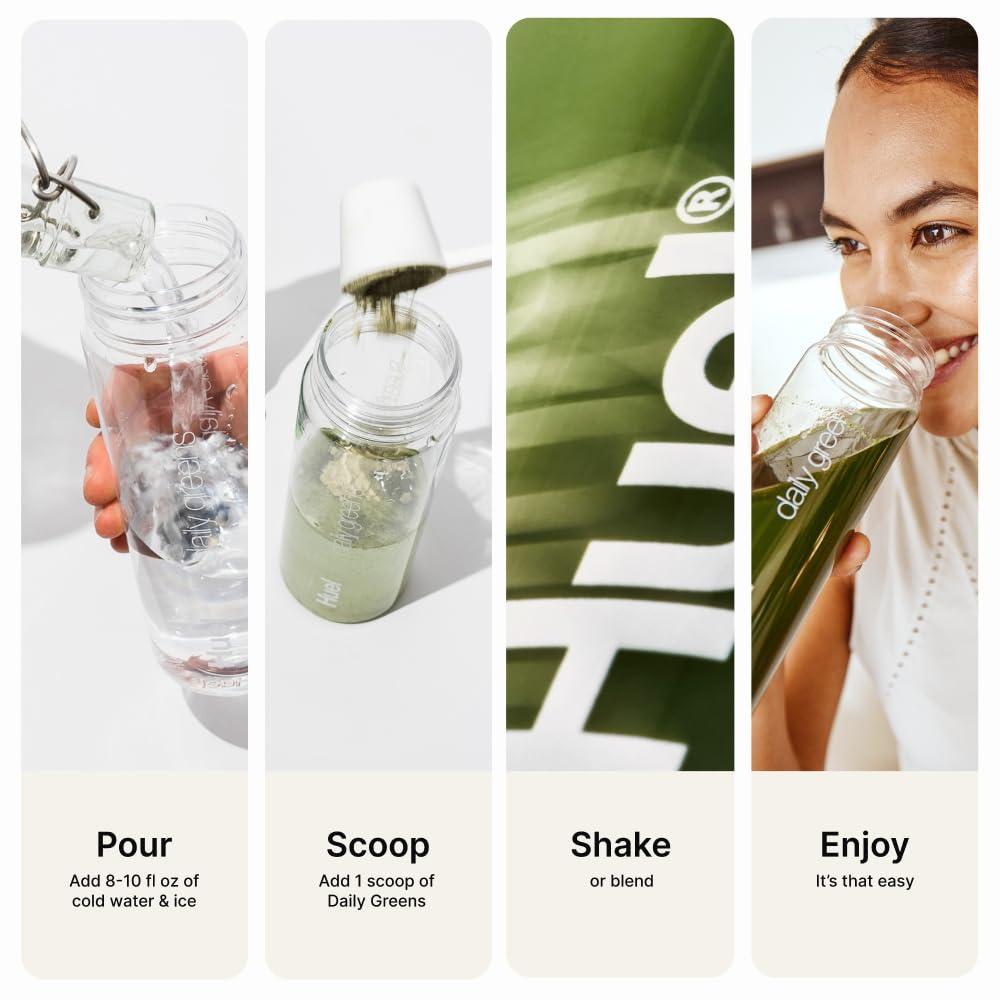 Huel Huel Daily Greens Watermelon | Superfood Greens Powder | 91 Vitamins, Minerals, and Wholefood-Sourced Ingredients | Adaptogens, Antioxidants, Gut-Friendly Probiotics | 30 Servings