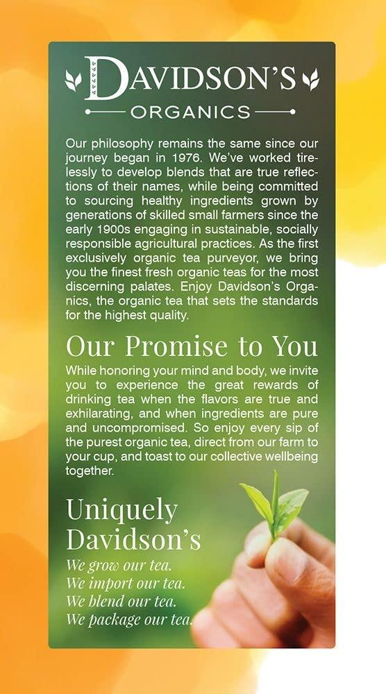 Davidson's Davidson\'s Organics, Caramel Peach with Coconut, 25-count Tea Bags, Pack of 6