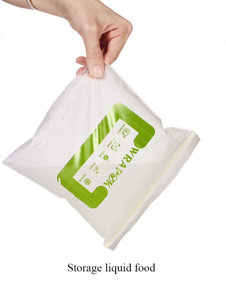 WRAPOK WRAPOK 100% Compostable Recycled Sandwich Bags Biodegradable Small Storage Freezer Bag for Work, 100 Count