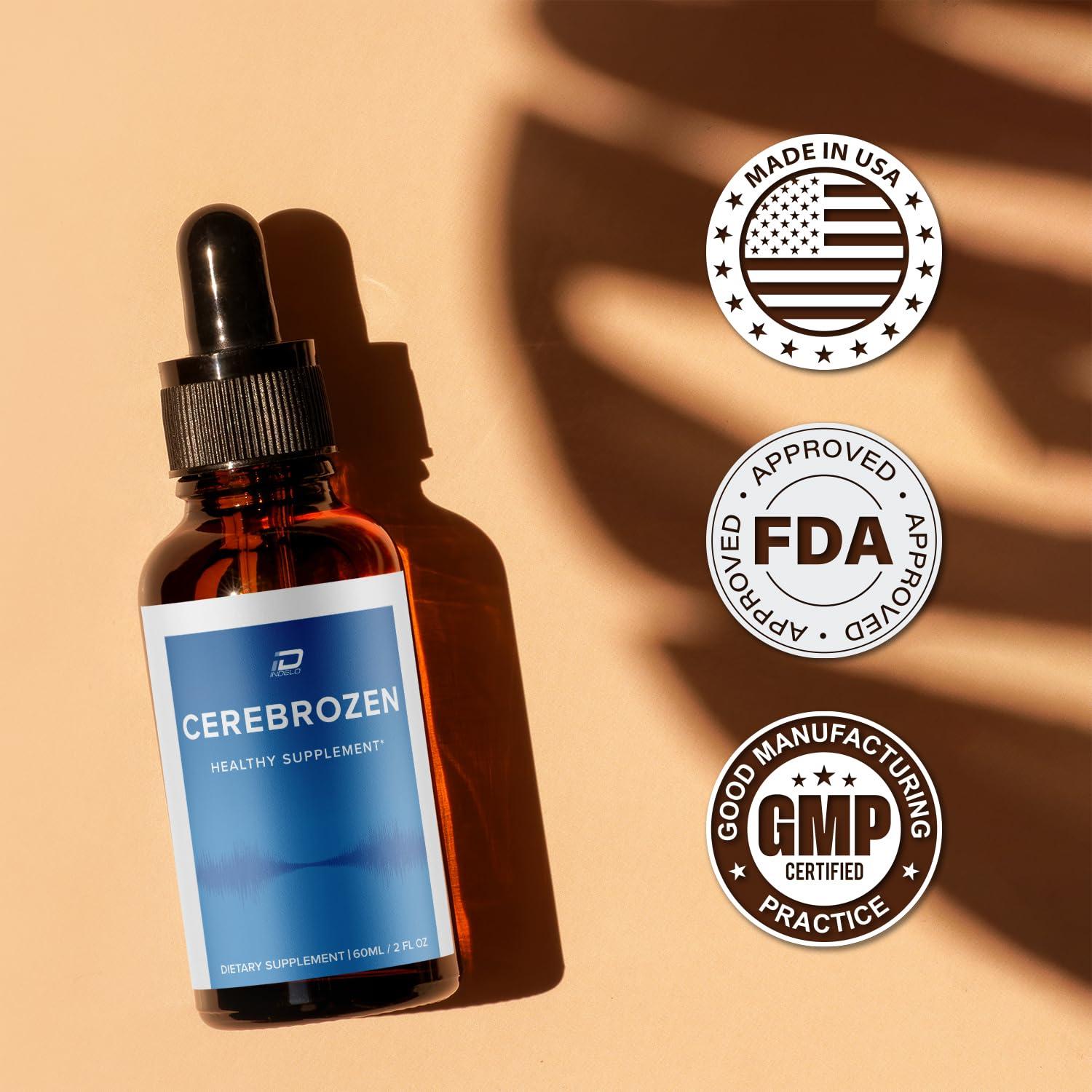 Indelo Indelo Cerebrozen Tinnitus Ear Drops - Cerebrozen 24, Cerebrozen Liquid Drops, Cerebrozen Reviews, Cerebrozen Drops for Ear Relief (5 Pack - 300 ML)