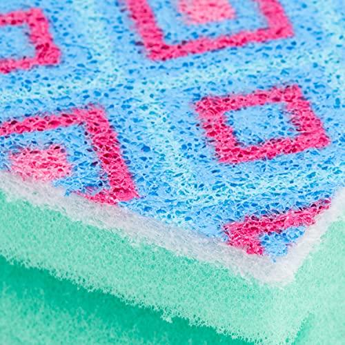 Spontex Spontex 2 Non Scratch Washups Mosaik Sponge Scourers, 10 Packs (20 Sponge Scourers)