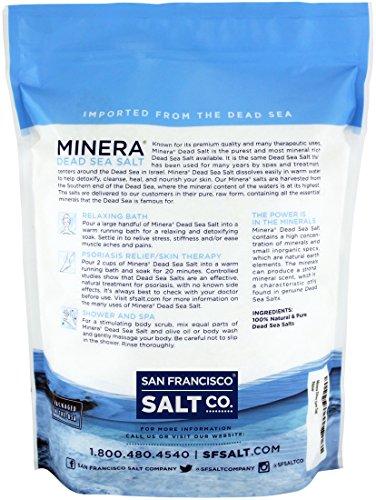 Minera Minera Dead Sea Salt, 100% Pure & Natural, (2 x 5 lbs.) Fine Grain (0-1.7 mm) Bulk Bag, Easily Dissolving Dead Sea Salts for Soaking & Bathing, Skin Nourishing Fine Sea Salt, Unscented