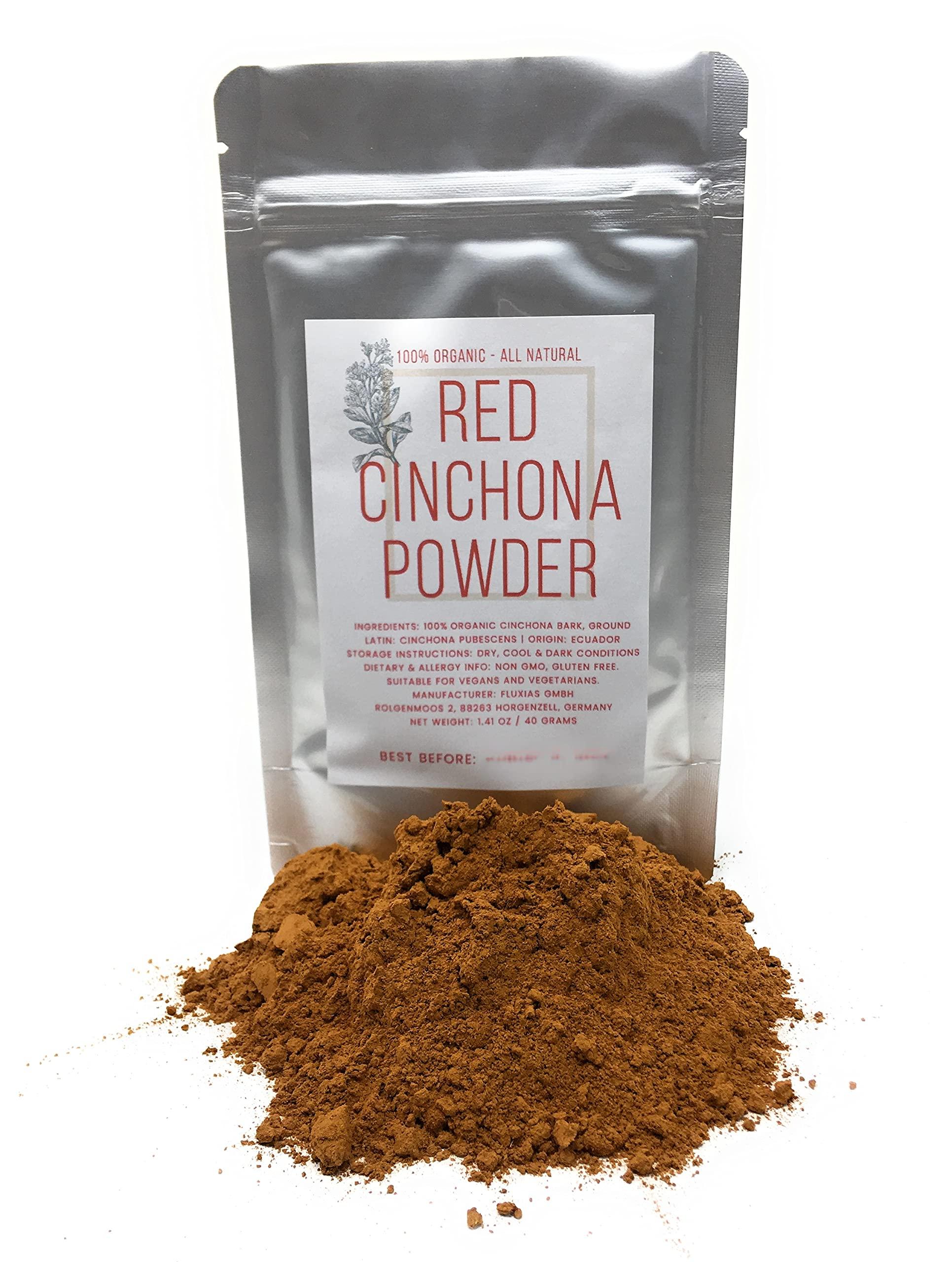 Naturegrail Red Cinchona Powder - 100% Cinchona Bark, Ground - Cinchona Pubescens from Ecuador - Net Weight: 1.41oz/40g