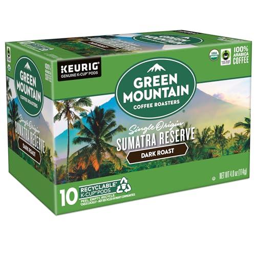 Green Mountain Coffee Roasters Green Mountain Coffee Roasters Sumatra Reserve, Keurig Single Serve K-Cup Pods, Dark Roast Coffee, 60 Count, (6 Packs of 10)