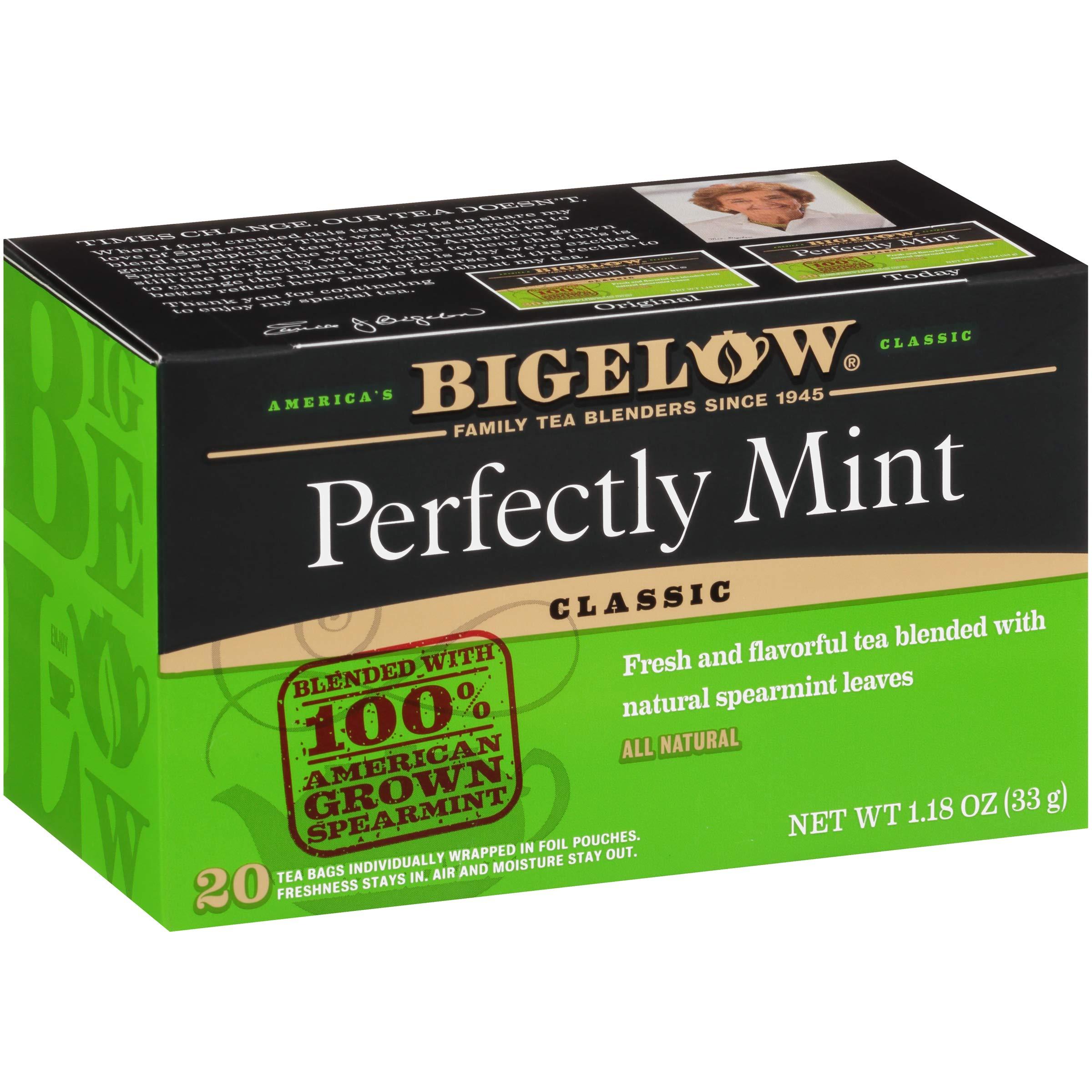 Bigelow Bigelow Tea Perfectly Mint Black Tea, Caffeinated Spearmint Tea, 20 Count Box (Pack of 6), 120 Total Tea Bags