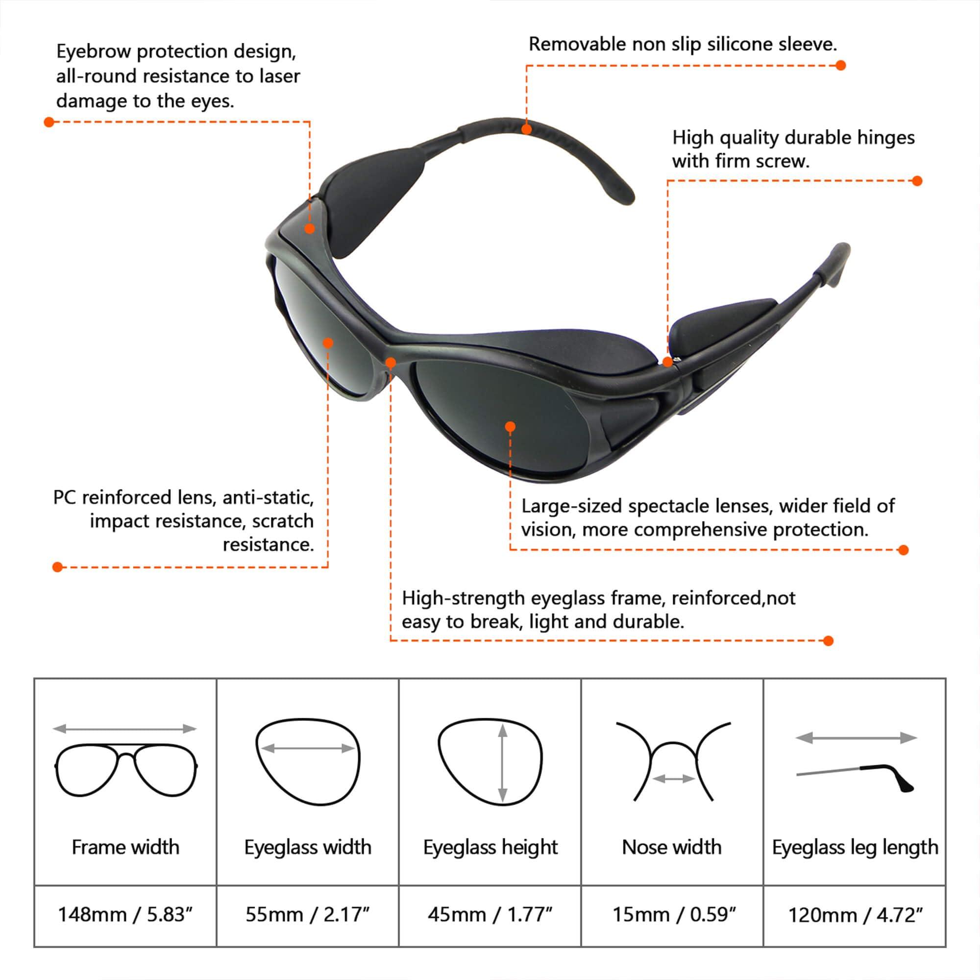 JILERWEAR Professional Red Light Therapy Glasses for Eye Protection,Infrared Goggles, LED Red&Blue Light Therapy,Premium LED Red Light Glasses for Infrared Protection&Portable Eye Care,Laser Protective Glasses