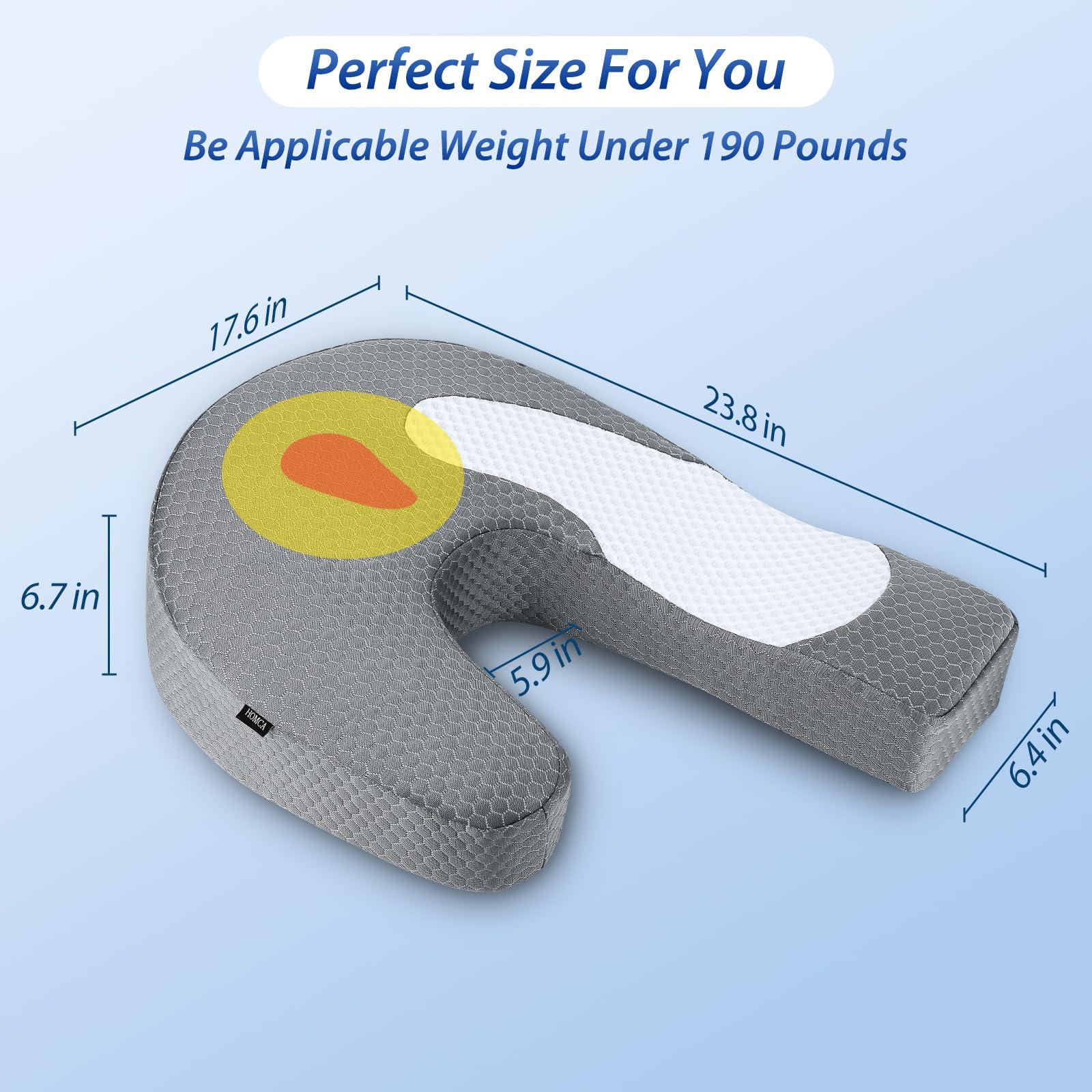 HOMCA HOMCA Side Sleeper Pillows for Adults, Memory Foam U Shaped Pillows for Neck and Shoulder Pain Relief, Ergonomic Shoulder Pillow for Side Sleepers with Cooling Removable Pillowcase