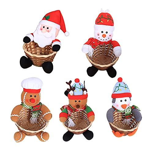 WKshuFT WKshuFT Christmas decoration candy basket Christmas table decoration childrens candy basket suitable for placing on the table tabletop and kitchen offices hotels shops parties