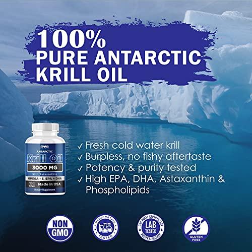 Dr. JOEL'S Dr. JOEL'S MOM NUTRIX Antarctic Krill Oil Supplement - 3000 mg Per Serving - 150 Softgels - High Absorption EPA, DHA, Astaxanthin & Phospholipid - No Fishy Aftertaste Like Fish Oil - Made in USA