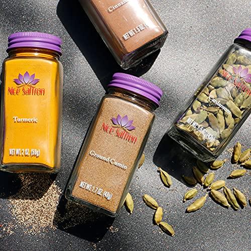 Nice Saffron 12 Pack Indian Culinary Chef's Spice Seasoning Set Collection