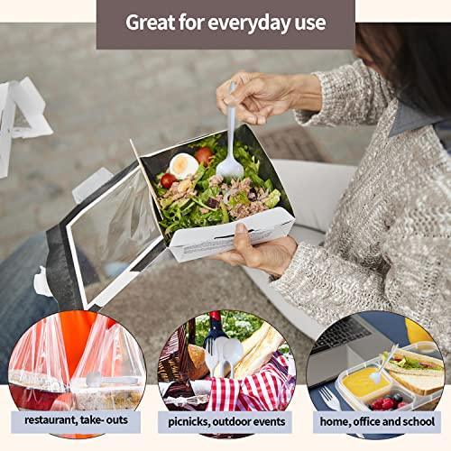 Nicole Home Collection Plastic Soup Spoons, Medium Weight Disposable Cutlery, Value Pack 1000 Count, White