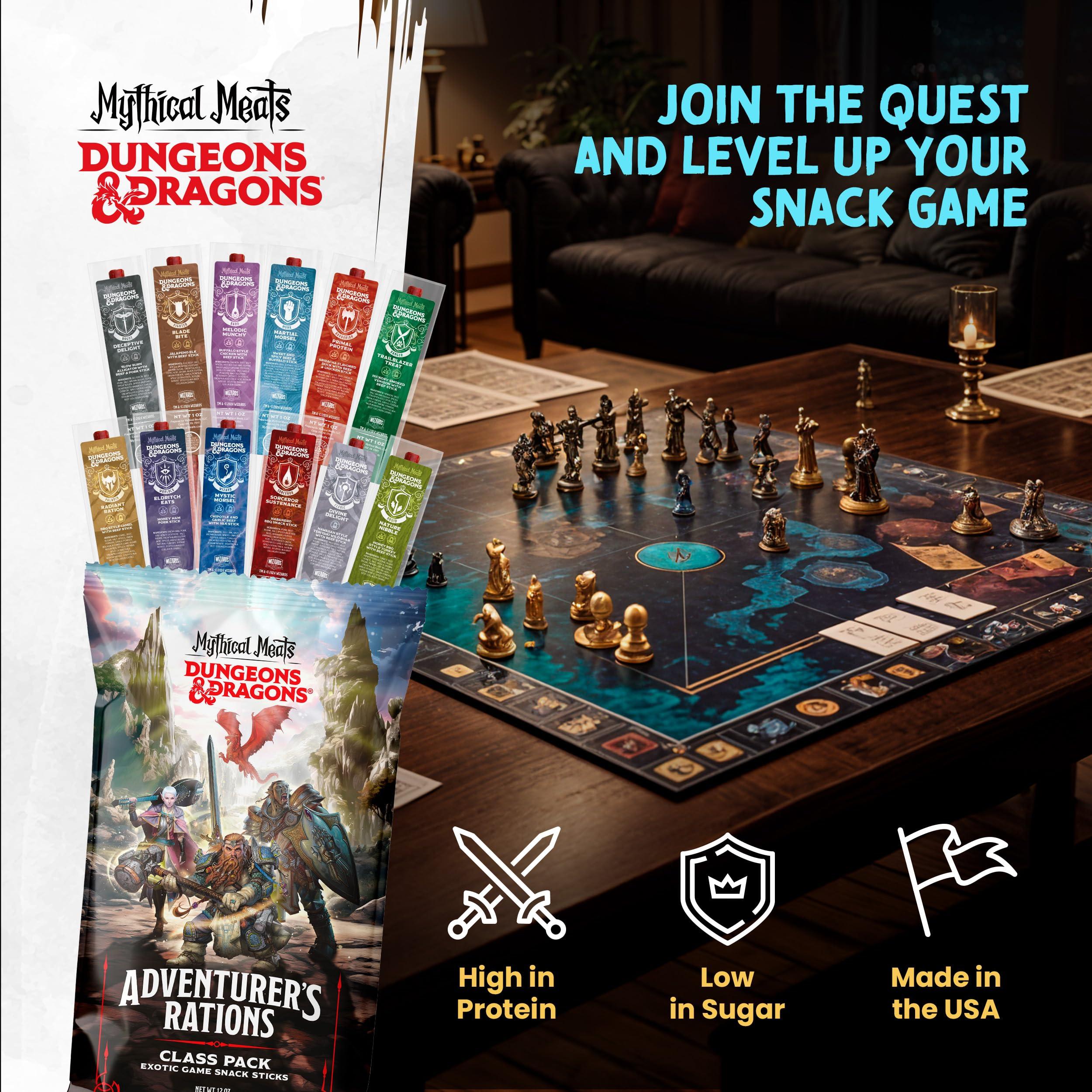 Mythical Meats Mythical Meats Dungeons & Dragons Jerky Stick Variety Pack - 12 Jerky Sticks - MSG Free