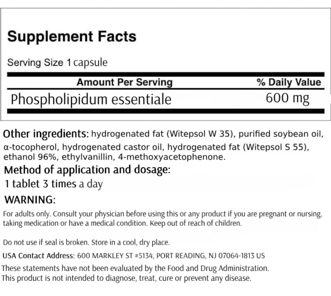 Generic Generic Essentiale Max 600mg 90 Capsules, White