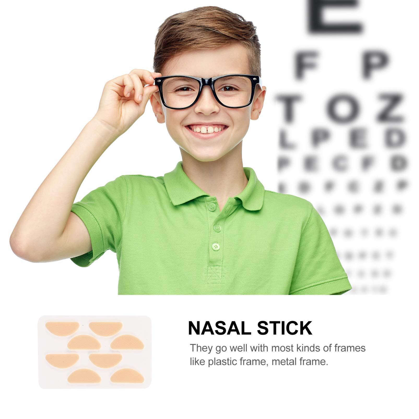 Healifty 20 Sheets Non-Slip Eye and Nose Stickers Glasses Supplies Practical Nose Pad Nose Patch Nasal Stick Anti-Skid Nose Pad Glasses Accessory Eyeglasses Nose Pad Non-Slipping Nose Pads