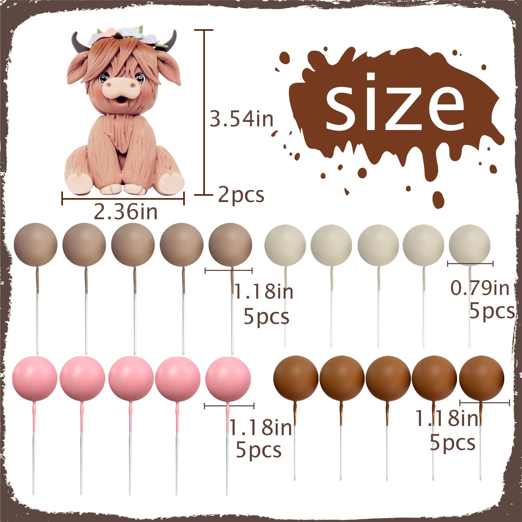 JeVenis JeVenis Girls Highland Cow Cake Decorations Cake Topper Highland Cow Party Favors For Highland Cow Baby Shower Party Birthday Party Supplies