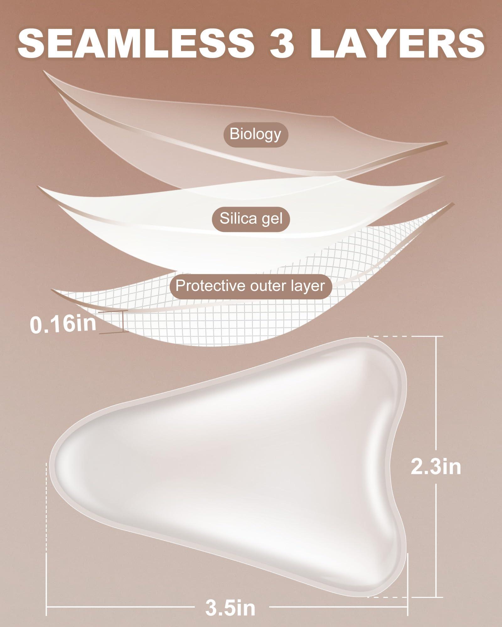 CICKEE CICKEE Camel-Not Camel Toe Concealer Silicon Insert - Seamless Camel Toe Hider Stopper Cover Pack No Camel Toe Underwear Guard Anti Cameltoe Pad for Women - 4 Pack Transparent & Nude