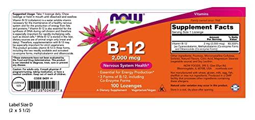 NOW B-12 2000 mcg 100 loz
