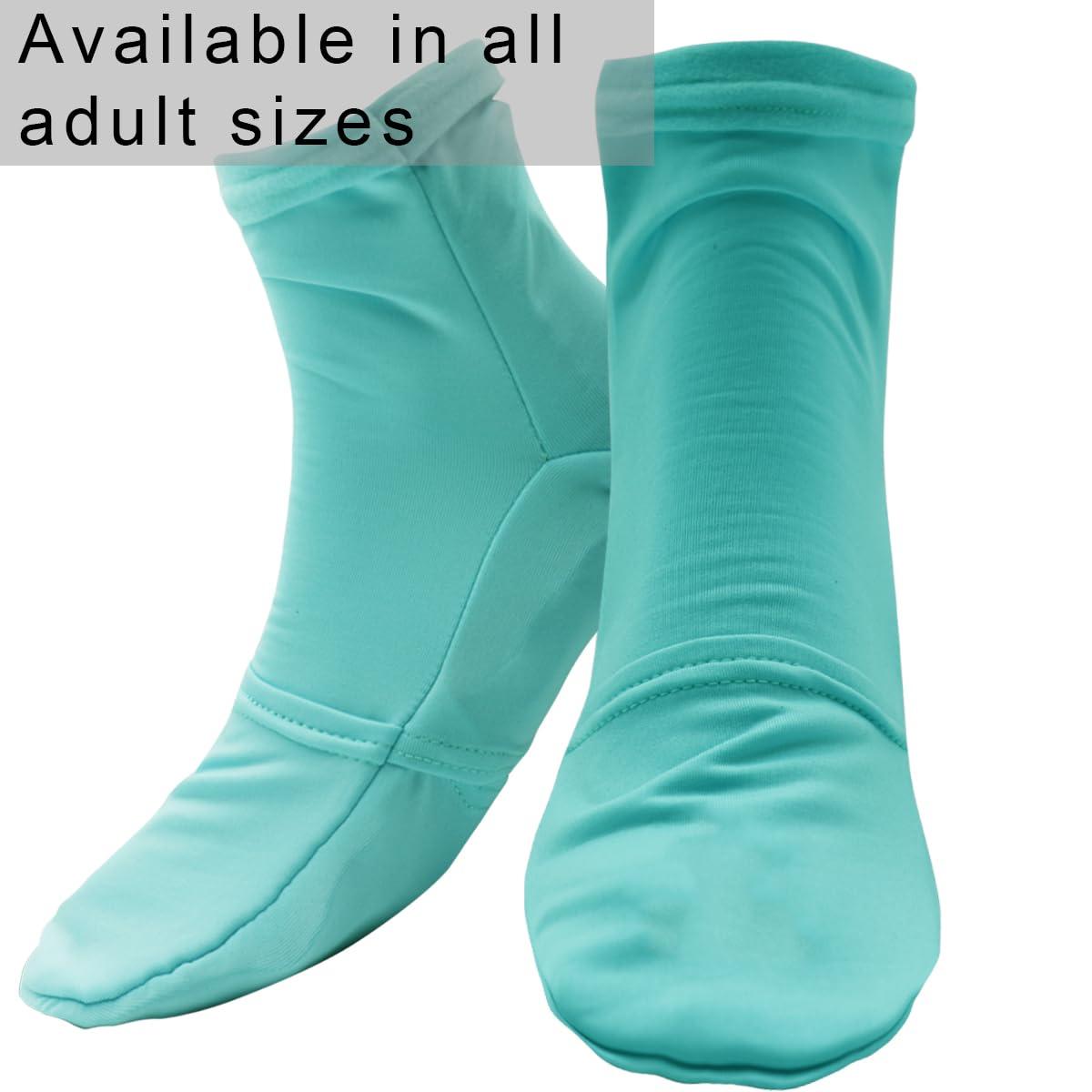coldpa Reusable Cold Therapy Socks, Gel Ice Pack for Feet Heels Injuries Swelling, Hot and Cold Therapy Socks for Plantar Fasciitis Neuropathy Chemotherapy Pain Relief for Foot Ankle (Green)