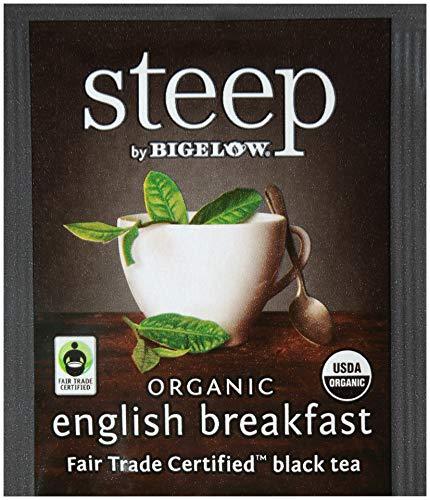 Bigelow steep by Bigelow Organic English Breakfast Black Tea, Caffeinated, 20 Count (Pack of 6), 120 Total Tea Bags