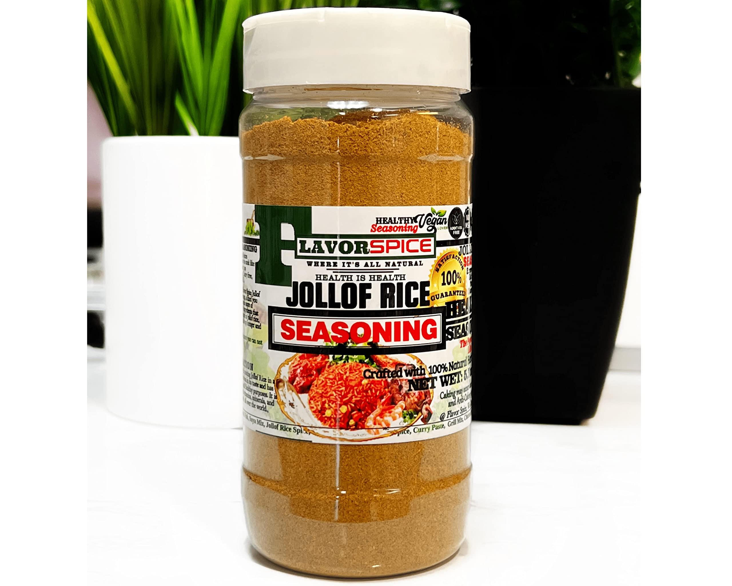 Flavor Spice LLC Jollof Rice Seasoning Crafted with 100% Natural Herbs and Spices with No Artificial or preservatives, No Salt, No Sugar, No MSG, Gluten Free, Great For Keto, Great For Vegan (3.80oz)