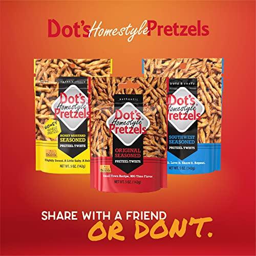 Dot\'s Homestyle Pretzels Dot\'s Homestyle Pretzels 5 Ounce Snack Size Individual Packs Seasoned Pretzel Twists (Variety Pack, 5 Ounce (Pack of 3))