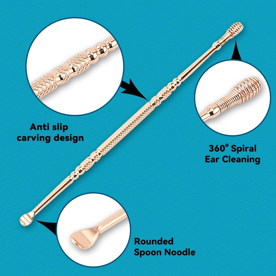 ILYISFMTY Spiral Ear Wax Remover Ear Cleaning Tool Ear Wax Removal Tool Ear Cleaner Ear Wax Removal kit Spring Ear Wax Cleaner Tool Set