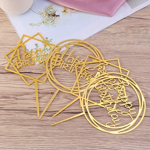 NUOBESTY NUOBESTY 6 Pcs Cake Toppers Cake Picks Dessert Table Decorative Supplies Fruit Picks Acrylic Topper for Cakes