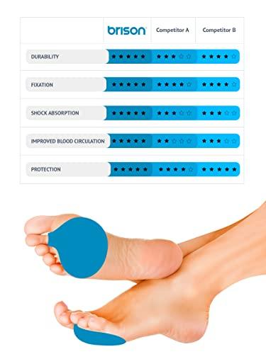 BRISON Metatarsal Pads Ball of Foot Cushions - Metatarsal Pads for Women and Men - Soft Gel Foot Pads Metatarsal Foot Forefoot Cushioning Foot Pain Relief - 2 Pairs Clear