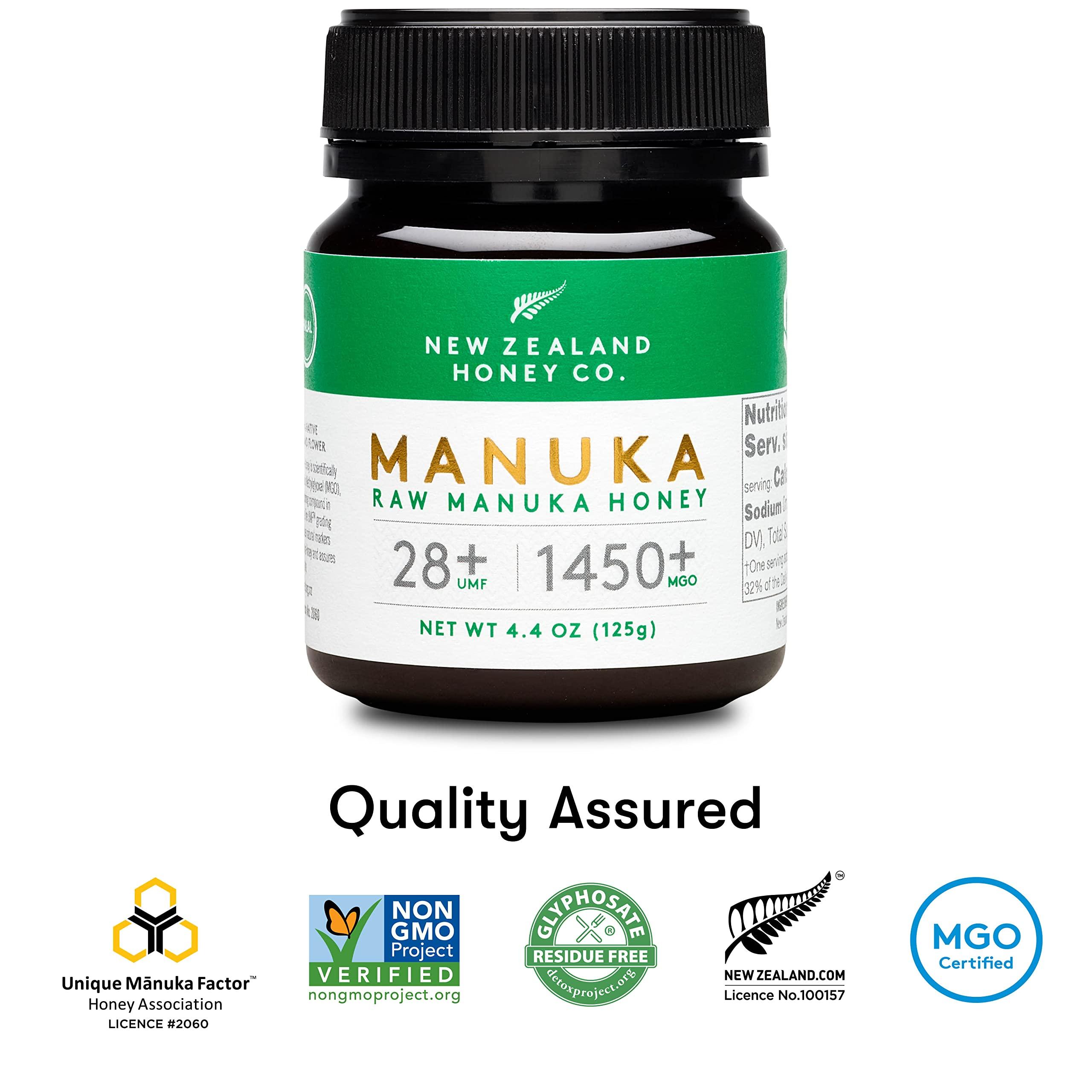 NEW ZEALAND HONEY CO New Zealand Honey Co. Raw Manuka Honey UMF 28+ | MGO 1450+ 4.4 oz & UMF 26+ | MGO 1282+ 4.4 oz
