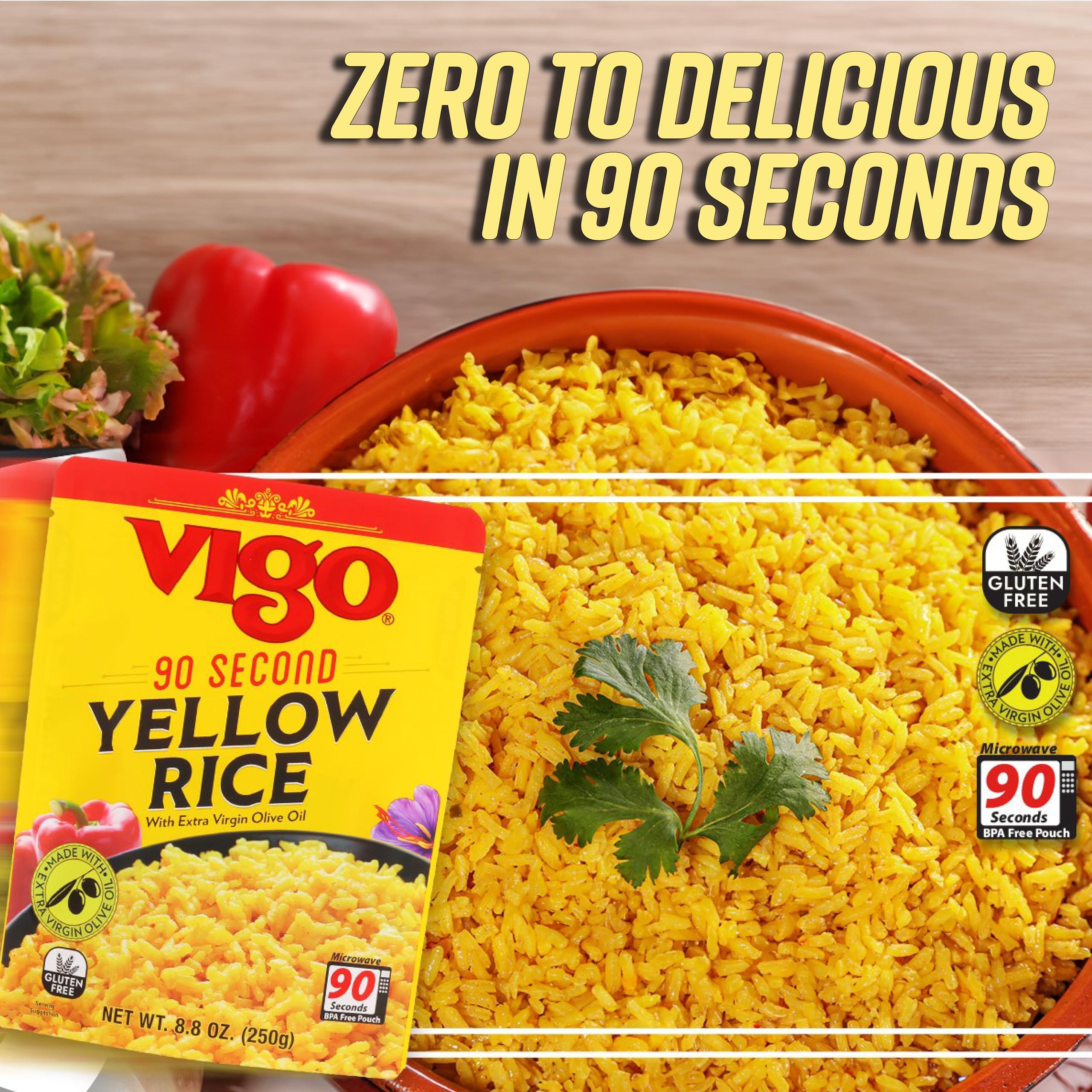 Vigo Vigo 90 Second Yellow Rice with Extra Virgin Olive Oil, 8.8 Ounce (Pack of 12)
