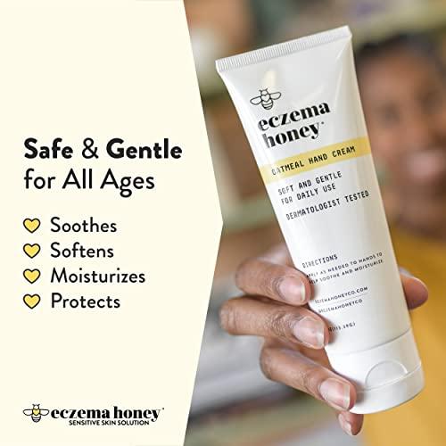 ECZEMA HONEY ECZEMA HONEY Oatmeal Hand Cream - Natural Hand & Body Lotion for Eczema Rash Relief - Eczema Cream for Dry, Itchy, Sensitive, & Irritable Skin (4 Oz)