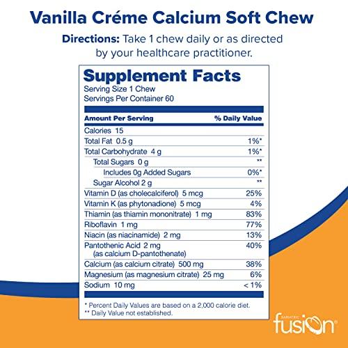 Bariatric Fusion Bariatric Fusion Calcium Citrate & Energy Soft Chew Bariatric Vitamin | Vanilla Flavored | Sugar Free | Bariatric Surgery Patients Including Gastric Bypass and Sleeve Gastrectomy | 60 Count