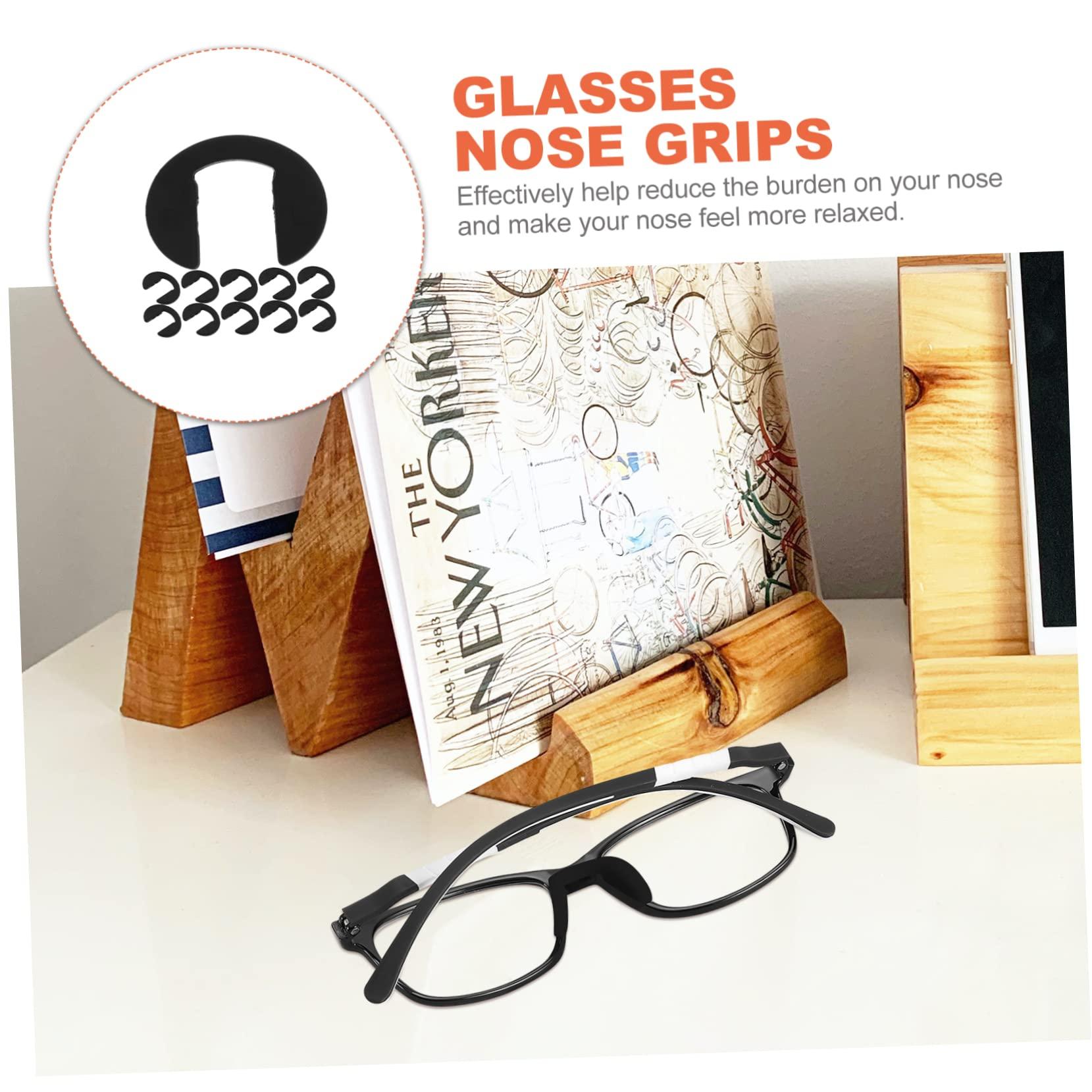 DOITOOL 20 Pcs Silicone Glasses Nose Pads Eyeglasses Nose Pads Anti-Slip Nose Pads Eyeglass Repair Kits Silicone Nose Pads for Eyeglasses Glasses Nose Mat Non-Slip Nose Clip