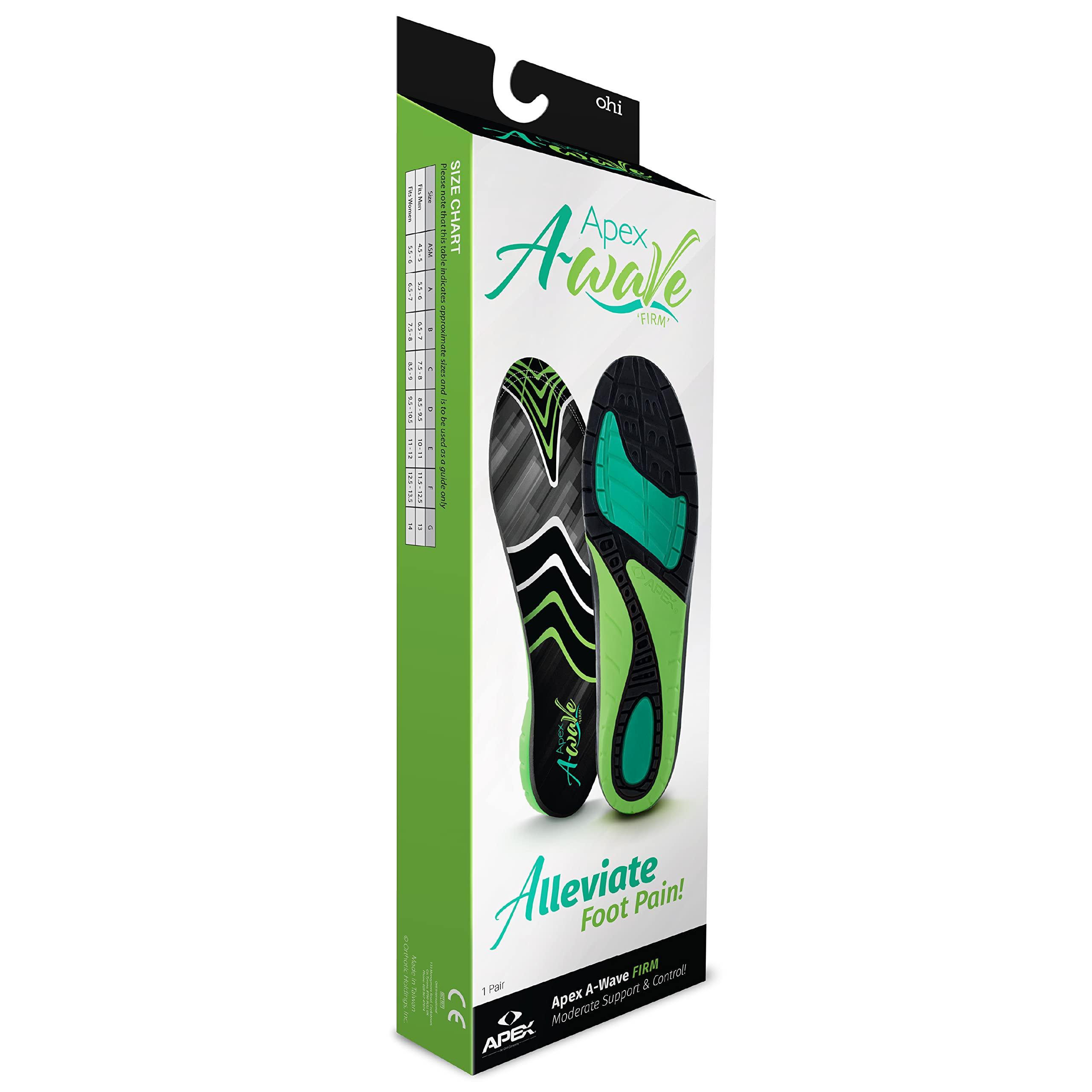 A-Wave A-Wave Apex Orthotics For Low- Me Firm: Green - G: Women 12.5-13 / Men 11.5-12