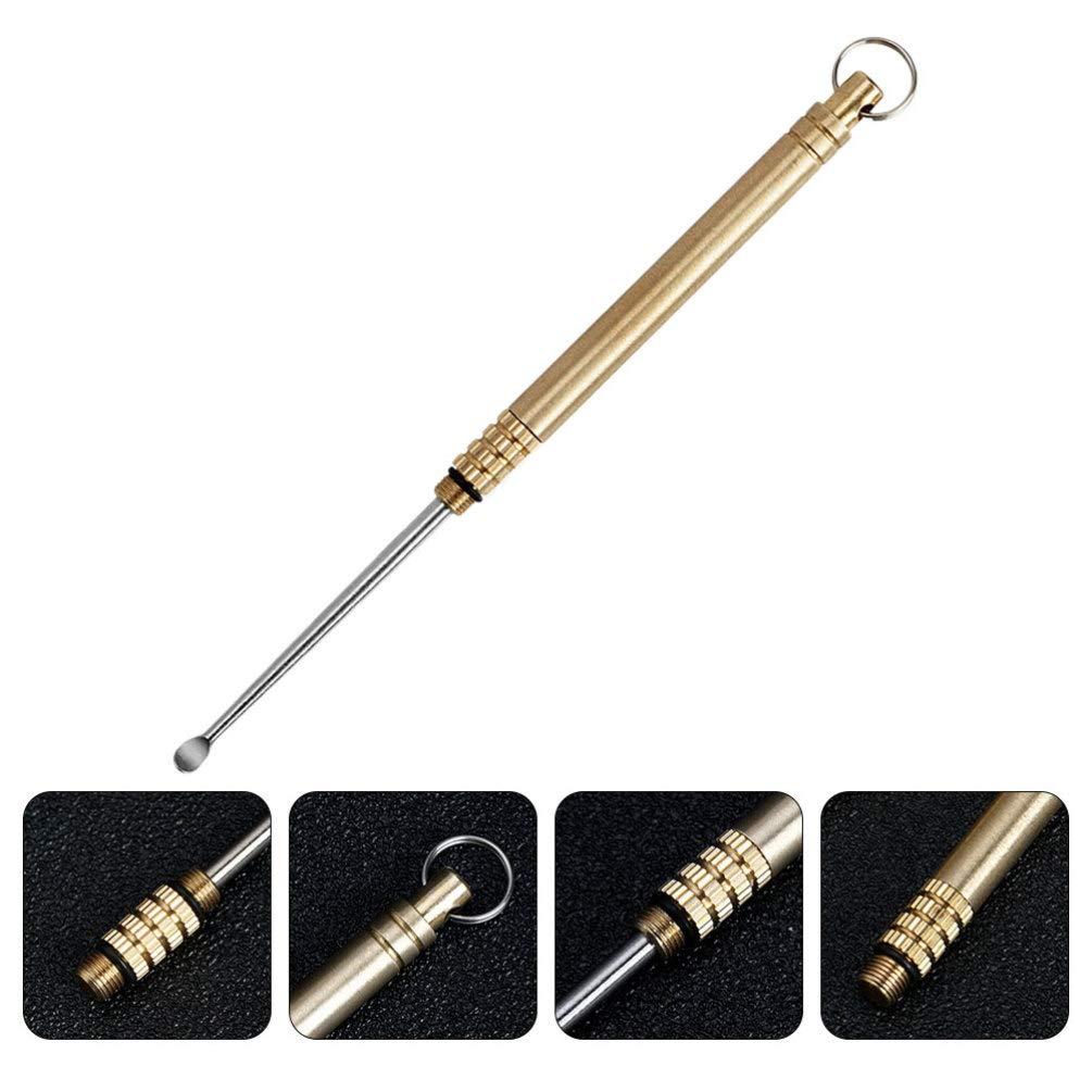 HEALLILY Titanium Alloy Ear Spoon Ear Wax Cleaner Earwax Removable Spoon Digging Ear Spoons Ear Cleaner Ear Wax Removal Tool Ear Wax Picker Ear Pick Spoon Titanium Alloy Earpick