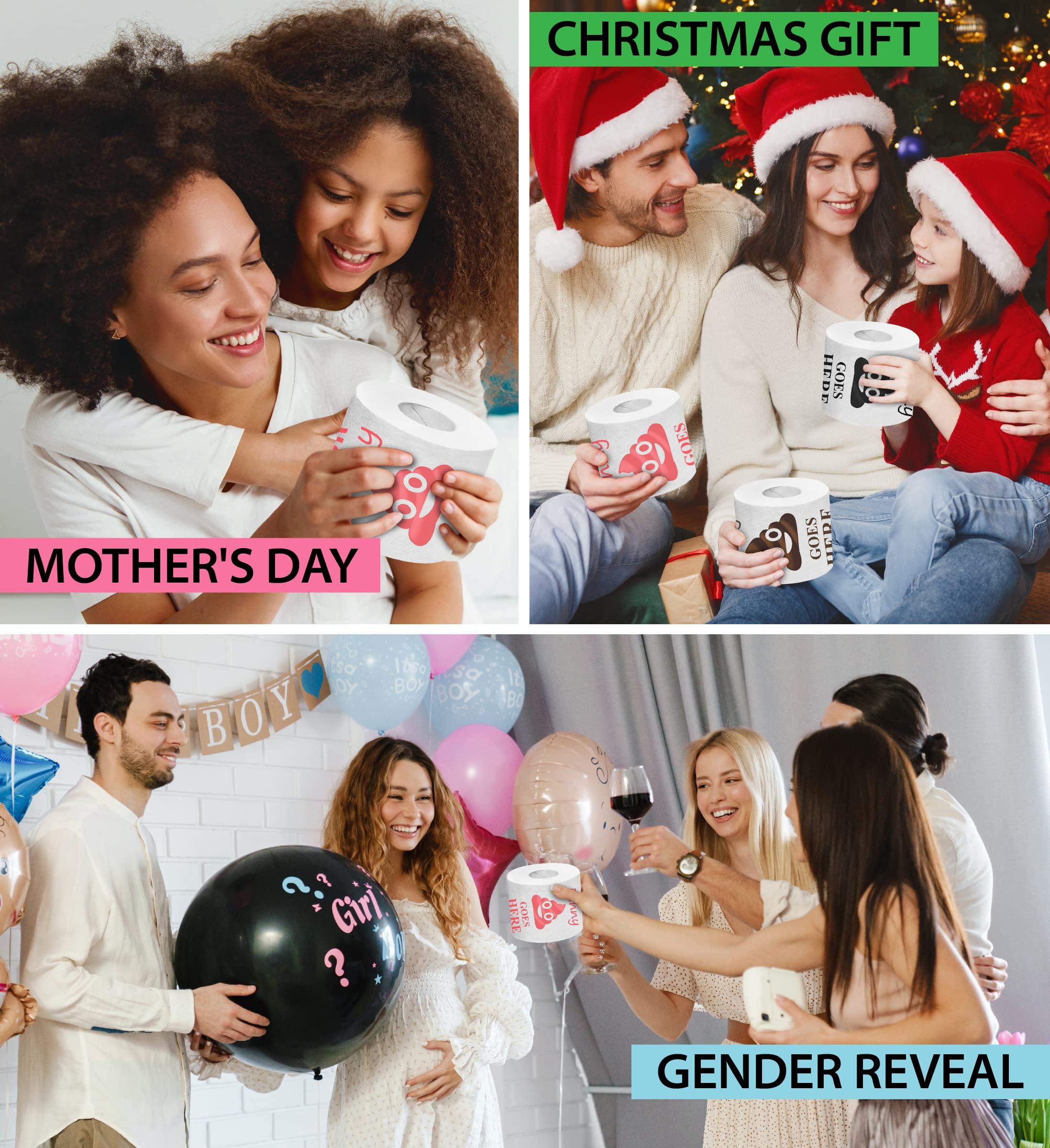 Printed TP Printed TP Custom Personalized Printed Toilet Paper Gag Gift Set - Funny Toilet Paper Roll for Special Event, Prank, Surprise, Novelty Gift, Entire Roll - Customize With Photo, Text, Artwork - 2 Pack