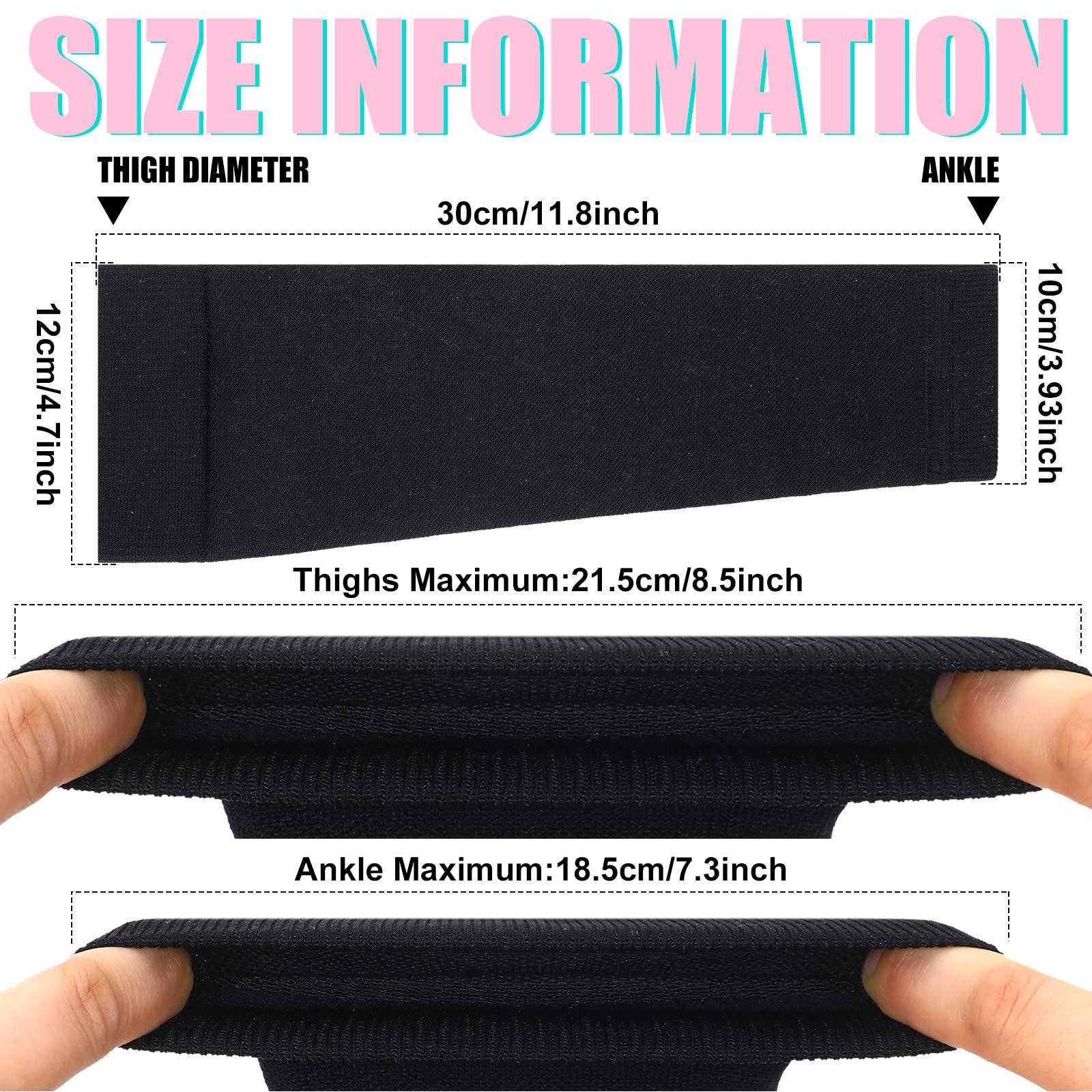 Sosation 6 Pairs Calf Compression Sleeve Women Footless Compression Stockings Elastic Leg Sleeve for Running Nurse Pregnant (Small)