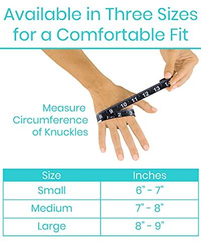 Vive Vive Arthritis Gloves with Grips - Men & Women Textured Fingerless Compression - Open Finger Hand Gloves for Rheumatoid and Osteoarthritis - Arthritic Joint Pain Relief for Computer Typing (Medium)