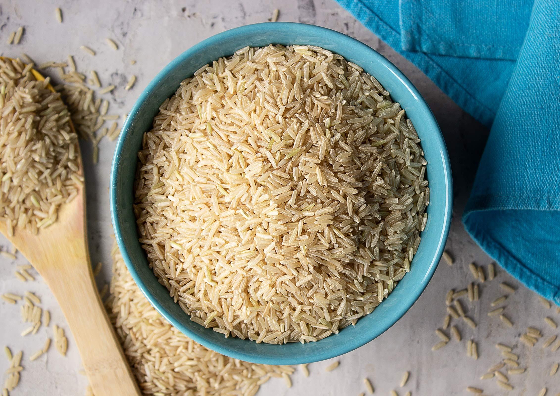 Food to Live Food to Live Organic Brown Jasmine Rice, 1 Pound Non-GMO, Whole-Grain Rice, Long-Grain Variety, Non-Irradiated, Kosher, Vegan. Rich in Fiber. Perfect for Curries, Pilafs, & Desserts