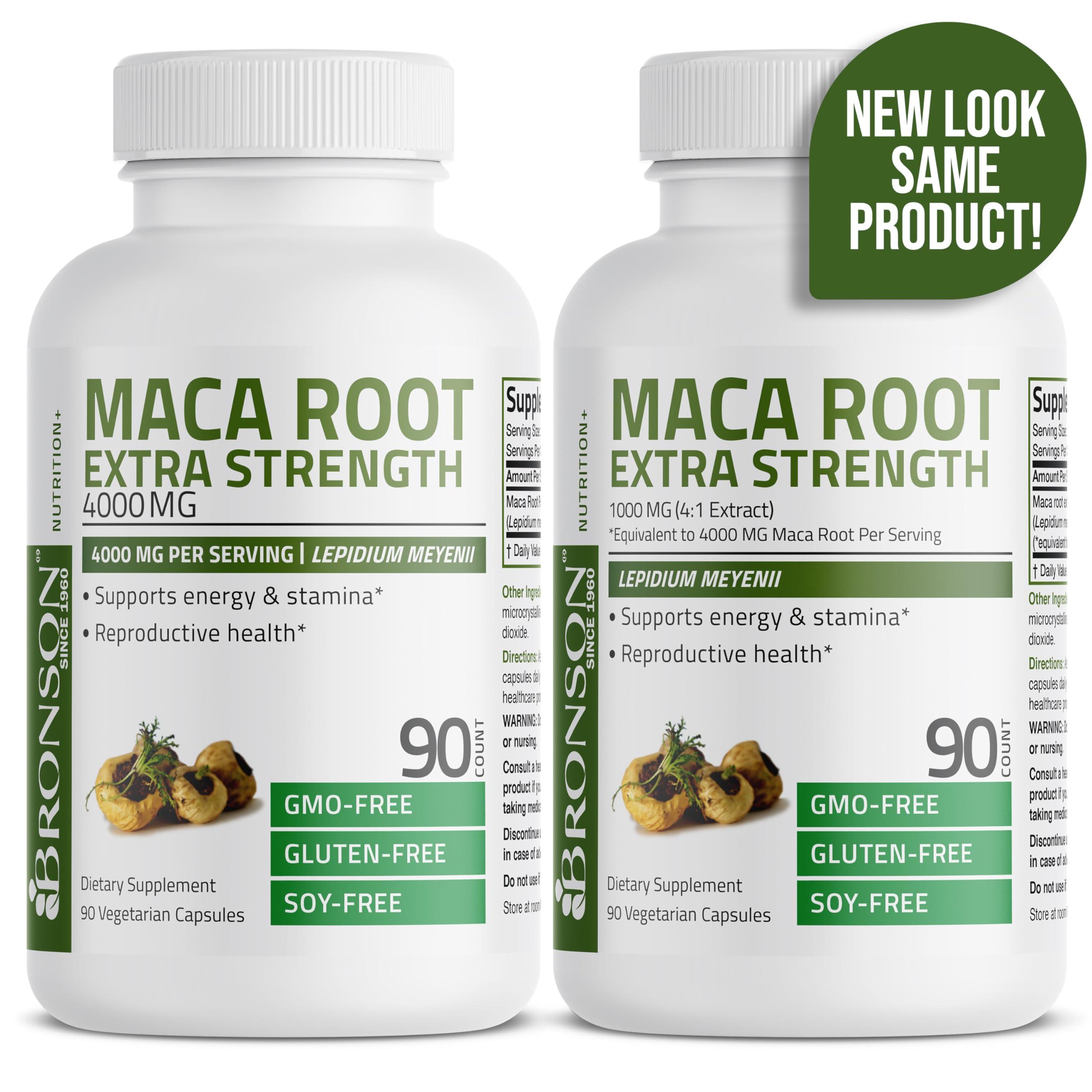 Bronson Bronson Maca Root Extra Lepidium Meyenii, Non-GMO, 90 Vegetarian Capsules