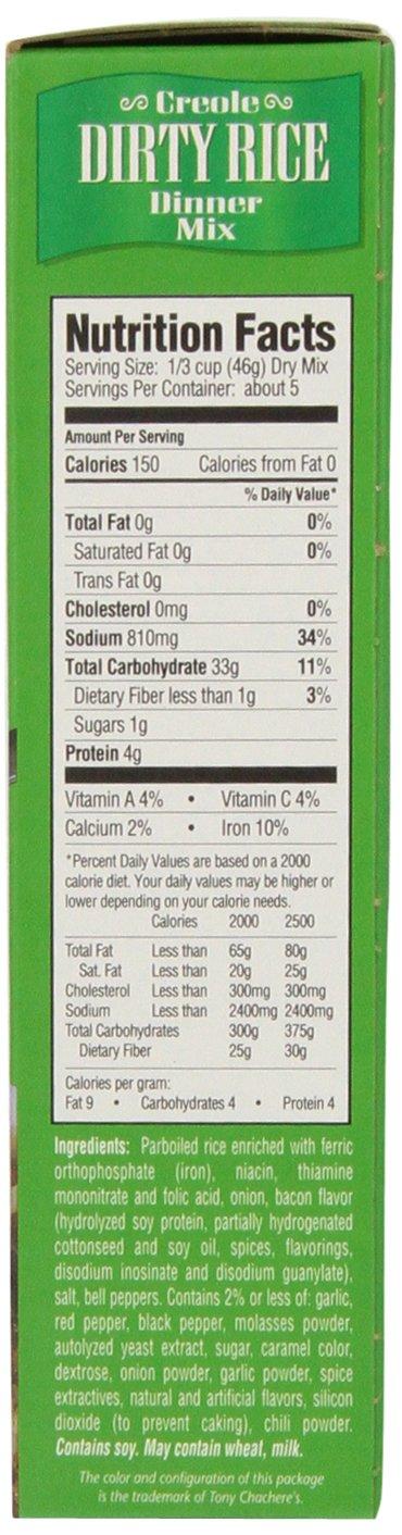 Tony Chachere's Tony Chachere\'s Dirty Rice Mix, 8-Ounce (Pack of 12)