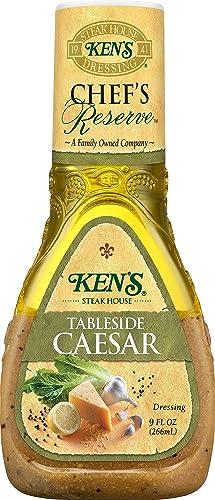 Ken\'s Steak House Ken\'s Steak House Chef\'s Reserve Tableside Caesar Dressing 9 Ounce (Pack of 2)