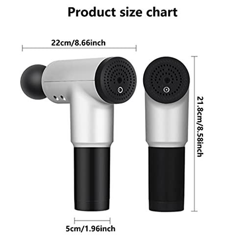 HFFTQ Fascia Gun Deep Muscle Relaxation Massage Gun Fascia Massage Gun for Pain Relief Nape Percussion Massager 6 Levels and 4 Massage Heads (Color : Red)