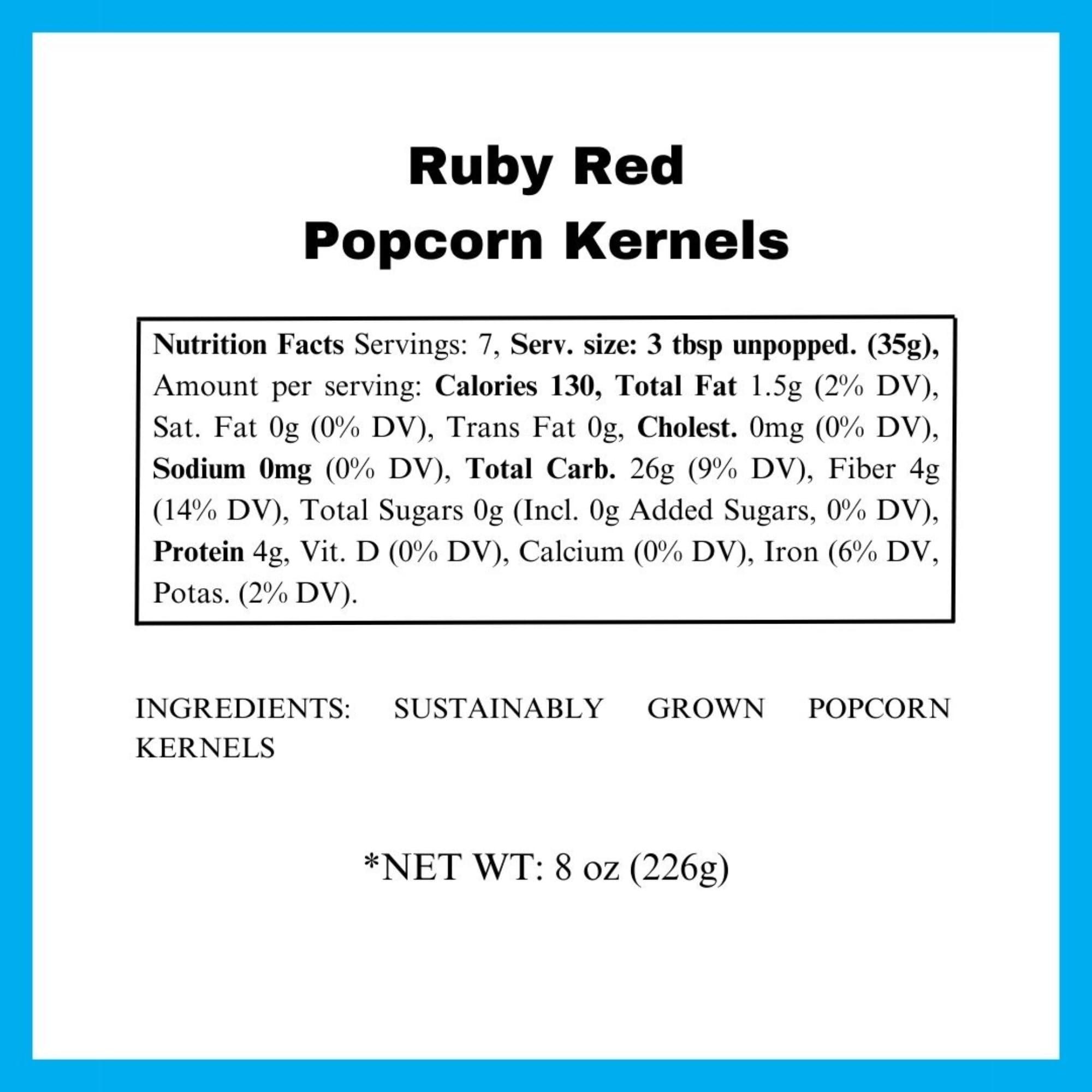 DELL COVE SPICES & MORE Ruby Red Popcorn Kernels - Best Gourmet Popcorn for Home Movie Nights & Popcorn Machines - Dell Cove Spices, Five Pounds