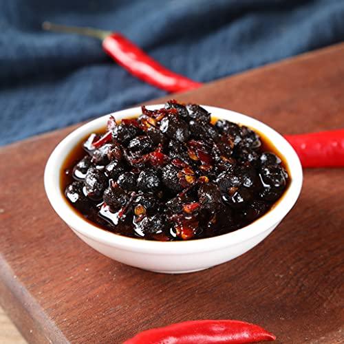 SXET SXET Femented Black Bean Sauce, Sichuan Douchi, Delicious Fermented Black Bean Paste, Black Bean Hot Chili Sauce for Condiment 9.8oz/280g ( pack of 1), 1.0 Ounce