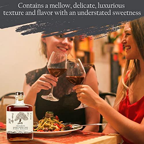 HAKU HAKU Iwashi Whiskey Barrel Aged Fish Sauce (750 ml) - Authentic Japanese Umami Anchovy Seasoning Sauce - Refined Traditional Gourmet Dip Sauce, Condiment, Marinade for Meat, Salad, Stir Fry & Soup