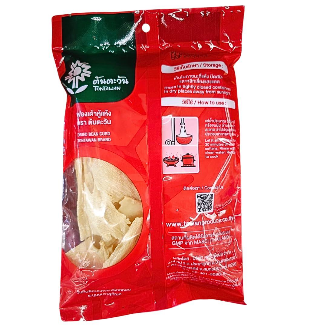 NineLife Basics Thai Dried Tofu Skin Sheets, 50g, Bean Curd Sheets for Shabu, Mala, Sukiyaki or Soybean wraps fried