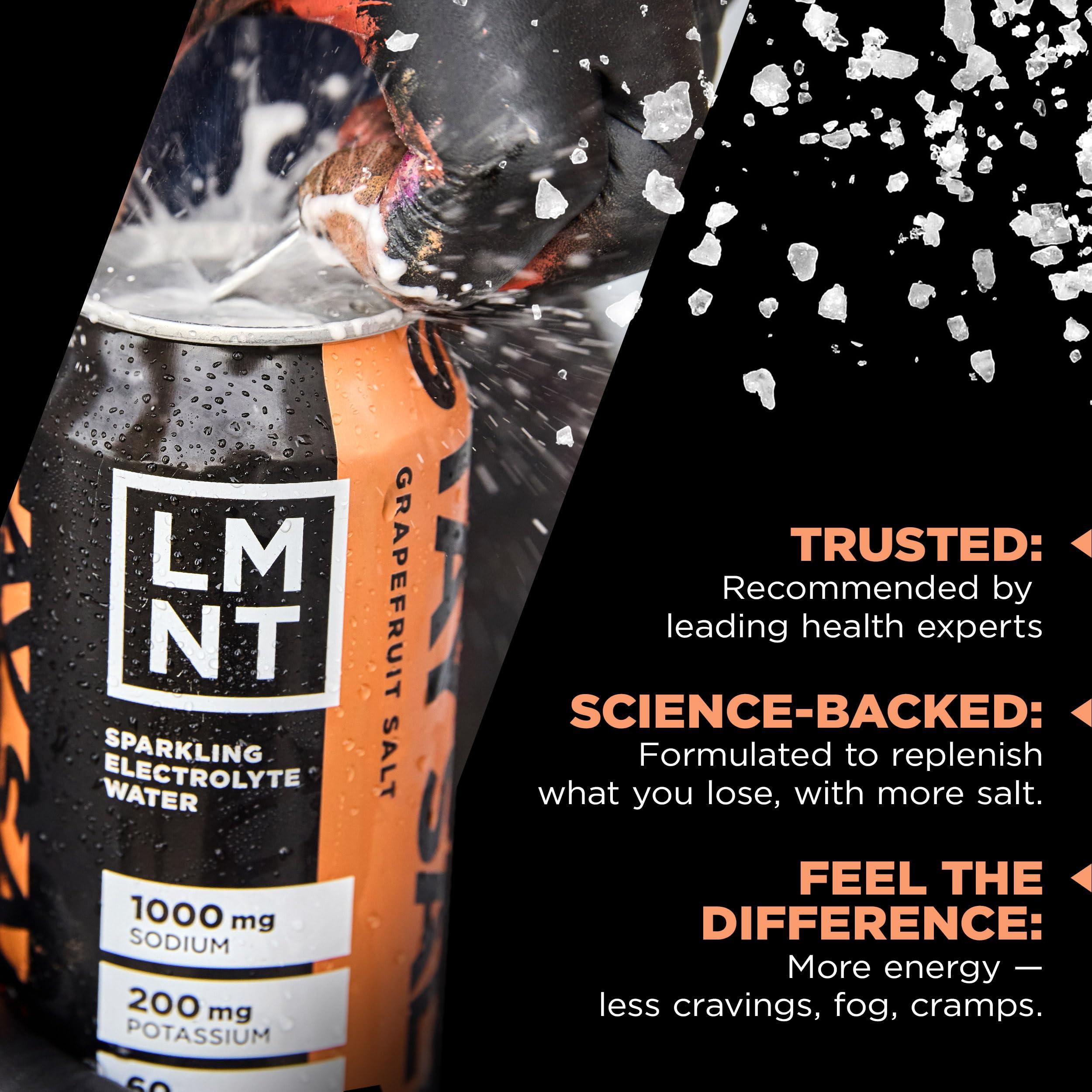 Drink LMNT LMNT Sparkling Electrolyte Water - Grapefruit Salt | 12-Count
