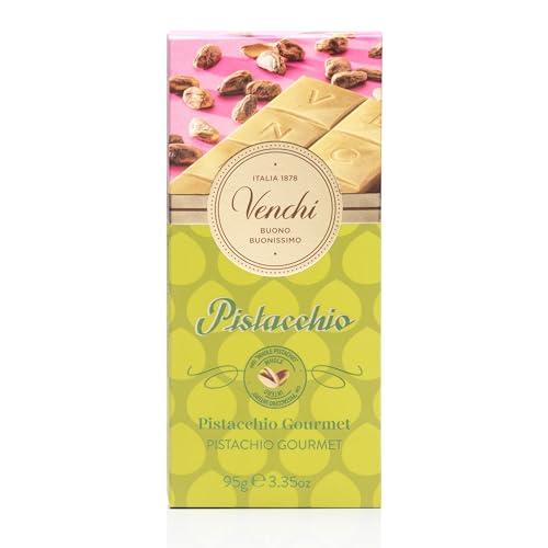 Venchi Venchi - Pistachio Gourmet Chocolate Bar - White Chocolate and Pistachio Paste Cream Bar, 3.53 oz - Gluten Free